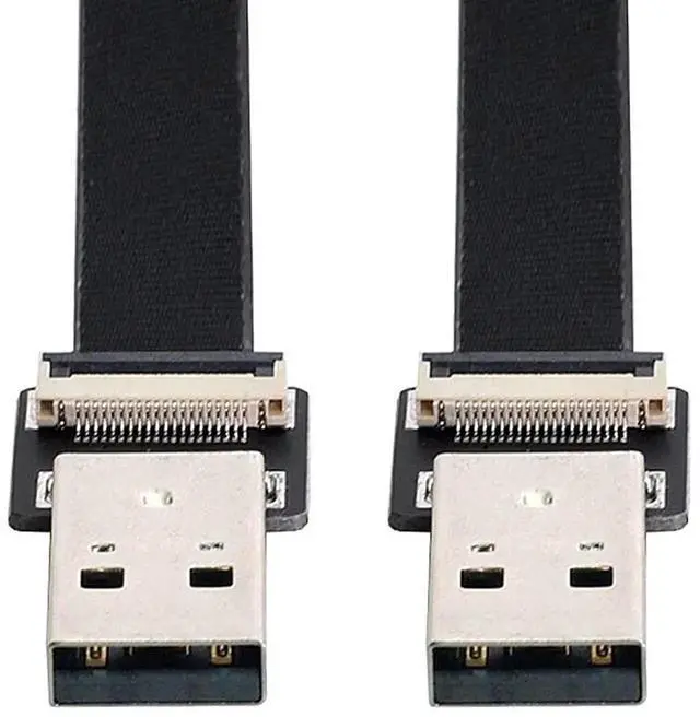 Alt view image 6 of 7 - WRIARICH 0.5M Flat Ribbon USB2.0 Male to Male Extension Flex Cable for Data Sync & Charging