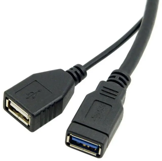 Alt view image 7 of 7 - WRIARICH USB3.0 Y-Splitter Cable | Single Type-A Male to Dual Type-A Female Extra Power Data Cord for 2.5-inch Portable Hard Drives