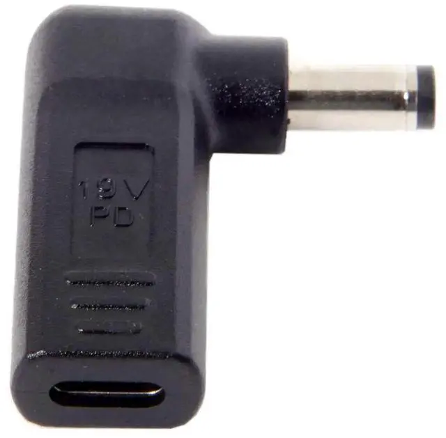 Alt view image 4 of 6 - WRIARICH 90 Degree Angled USB 3.1 Type-C to DC 5.5x2.1mm Adapter, 20V PD Emulator Trigger for Laptop Power Supply