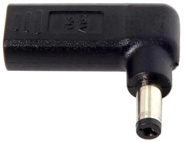 Alt view image 6 of 6 - WRIARICH 90 Degree Angled USB 3.1 Type-C to DC 5.5x2.1mm Adapter, 20V PD Emulator Trigger for Laptop Power Supply