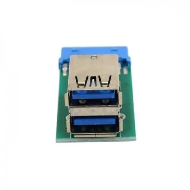 Alt view image 2 of 5 - WRIARICH JSER Vertical Dual USB 3.0 A Female to Motherboard 19Pin 20Pin Internal Header Adapter PCBA Board