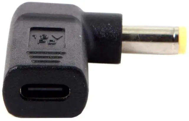Alt view image 4 of 6 - WRIARICH 90 Degree Angled USB3.1 Type-C to DC 5.5×2.5mm PD Trigger Emulator Adapter, 20V Fixed Output