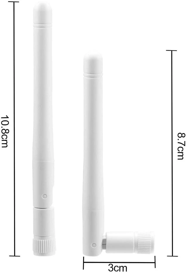 Alt view image 7 of 7 - WRIARICH 2 Pack 3dBi Dual Band WiFi Antenna RP-SMA 2.4GHz 5GHz 5.8GHz Replacement Wireless Antenna for Router IP Camera AP USB WiFi Adapter