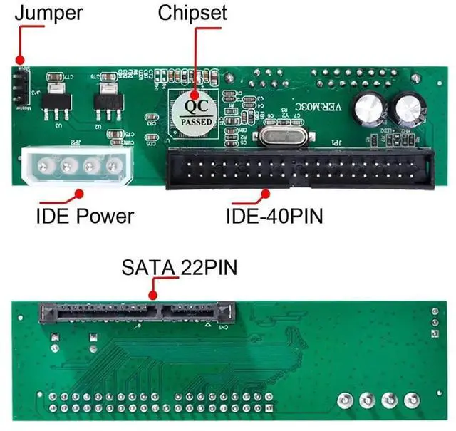 Alt view image 3 of 7 - WRIARICH 2.5/3.5 Inch SATA HDD to 44Pin IDE/PATA Motherboard Converter Adapter Card