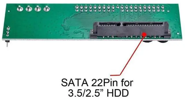 Alt view image 6 of 7 - WRIARICH 2.5/3.5 Inch SATA HDD to 44Pin IDE/PATA Motherboard Converter Adapter Card