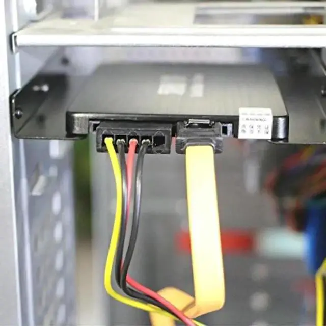 Alt view image 5 of 5 - WRIARICH 2.5 to 3.5 Inch Hard Drive Mounting Bracket, Metal Hard Disk Frame SSD Adapter Tray, Desktop PC 2.5" SSD/HDD to 3.5" Drive Bay Conversion Bracket