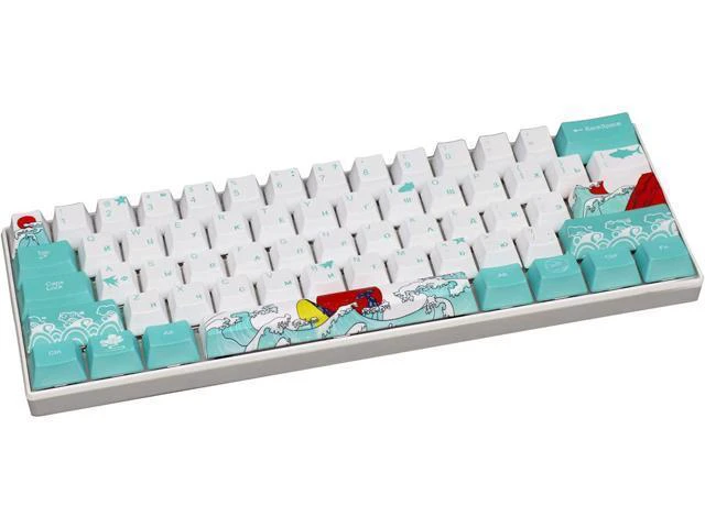 Alt view image 7 of 7 - WRIARICH (Only Keycaps) Russian Coral Sea 60% PBT Keycaps Set OEM Profile for MX Switches Mechanical Gaming Keyboard GK61 64