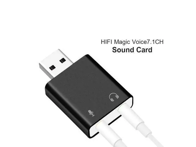 Alt view image 2 of 5 - WRIARICH 7.1-Channel Aluminum Alloy Usb Sound Card Computer External Sound Card Usb7.1 Sound Card Analog Sound Card
