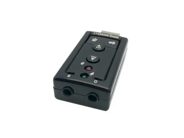 Alt view image 2 of 6 - WRIARICH USB Sound Card Virtual 7.1 Channel Audio Interface Sound Card Adapter External Audio Card Speaker Microphone Jack for Laptop