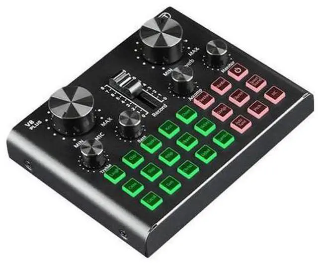 Main image of WRIARICH Plug Sound Card for Live Streaming Voice Changer Sound Card with Multiple Sound Effects, o Mixer for Recording