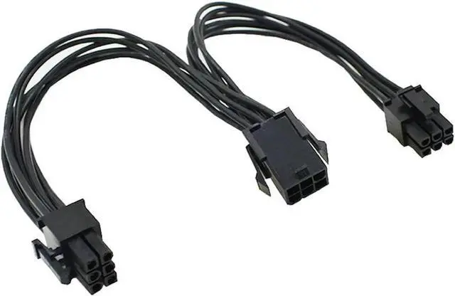 Main image of WRIARICH 8 Inch PCIe 6Pin to Dual 6Pin Power Splitter Cable, Ribbon Cable for GPU & Mining