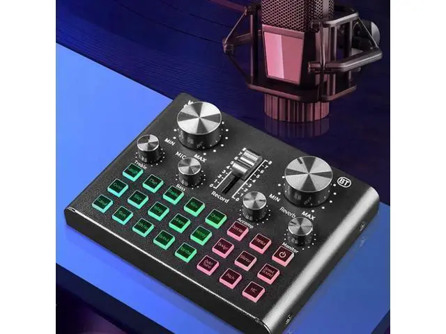 Alt view image 4 of 5 - WRIARICH Plug Sound Card for Live Streaming Voice Changer Sound Card with Multiple Sound Effects, o Mixer for Recording