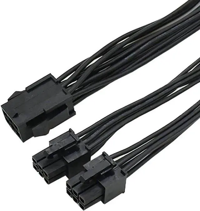 Alt view image 4 of 5 - WRIARICH 8 Inch PCIe 6Pin to Dual 6Pin Power Splitter Cable, Ribbon Cable for GPU & Mining