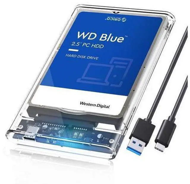 Main image of WRIARICH 2.5 inch Hard Drive Enclosure SATA to USB C 3.1 Gen1 5Gbps External Hard Drive Case for 7/9.5mm HDD/SSD Support UASP Up to 6TB -2139C3-CR