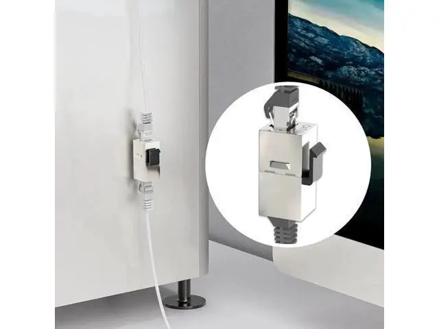 Alt view image 5 of 5 - WRIARICH 10 Pack Cat6a Shielded Keystone Coupler, Female to Female RJ45 Keystone Jack, Ethernet Keystone Coupler in Silver