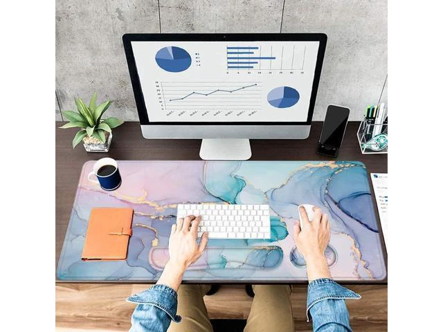 Alt view image 2 of 7 - WRIARICH Desk Mat Mouse Pad with Wrist Rest 4-in-1 Large Mouse Pads for Desk Ergonomic Mouse Pad and Keyboard Wrist Rest Gaming Keyboard Mat for Office Home