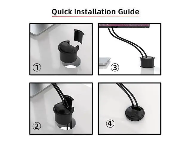 Alt view image 6 of 7 - WRIARICH USB 3.0 Hub Sound Card 3 Port USB 60mm Desk Grommet Splitter Dock Station Headphone Mic Audio Interface for Desktop PC