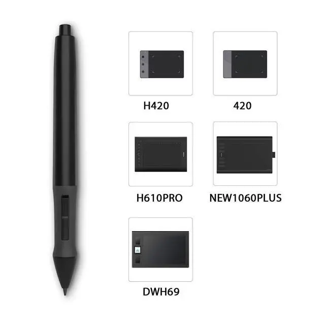 Alt view image 4 of 7 - WRIARICH Battery Pen P68 Digital Pen Stylus for Graphics Drawing Tablet 420, H420, K56, H58L, 680S, GAOMON S56K