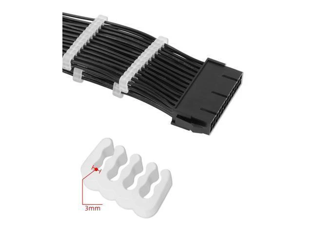 Alt view image 4 of 7 - WRIARICH Vszerda Cable Comb Kit,PSU Cable Combs,CPU Cable Management,48 pcs Set 24-pin x 8,8-pin x 24,6-pin x 16,3mm up to 3.4mm black
