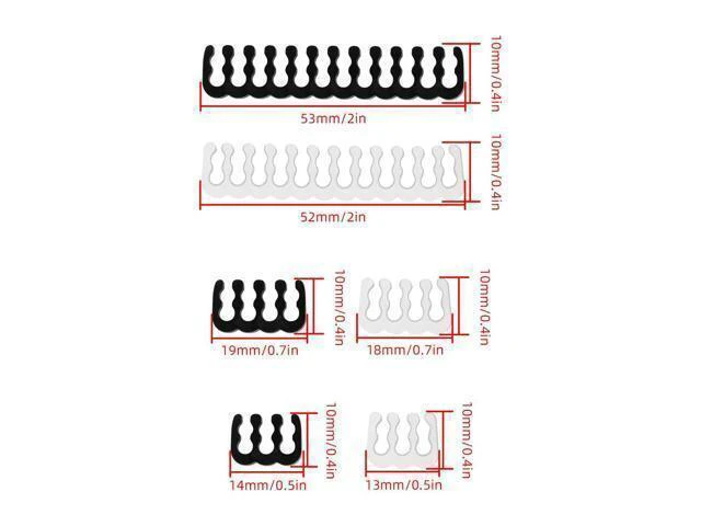 Alt view image 7 of 7 - WRIARICH Vszerda Cable Comb Kit,PSU Cable Combs,CPU Cable Management,48 pcs Set 24-pin x 8,8-pin x 24,6-pin x 16,3mm up to 3.4mm black