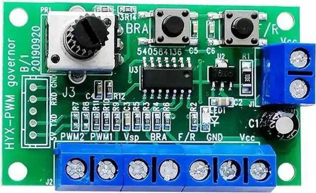 Alt view image 4 of 5 - WRIARICH HYX-PWM Brushless DC Motor Speed Controller, CW/CCW Regulation with FG Signal Feedback for Home Appliance BLDC Motor