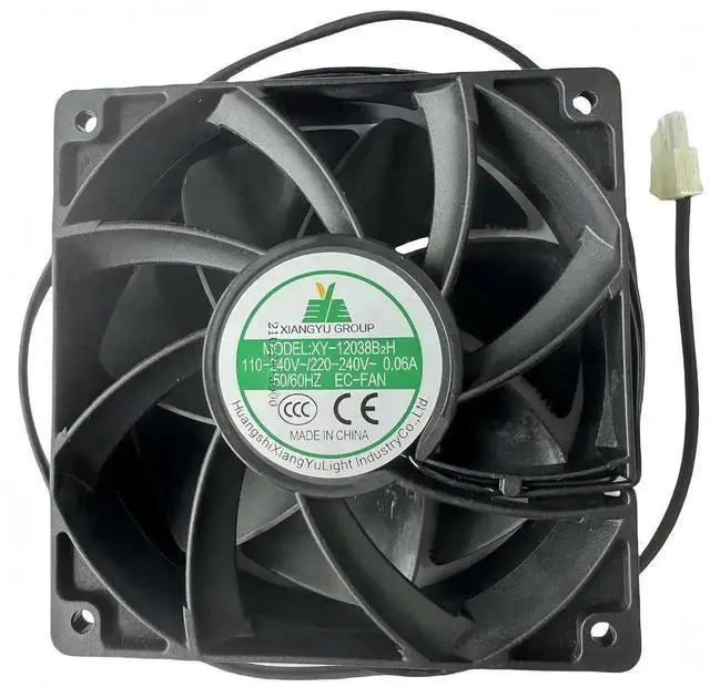 Alt view image 5 of 7 - WRIARICH XY-12038B2H EC Brushless Cooling Fan, 12038 120×120×38mm Wide Voltage 110-240V Cabinet Exhaust Fan