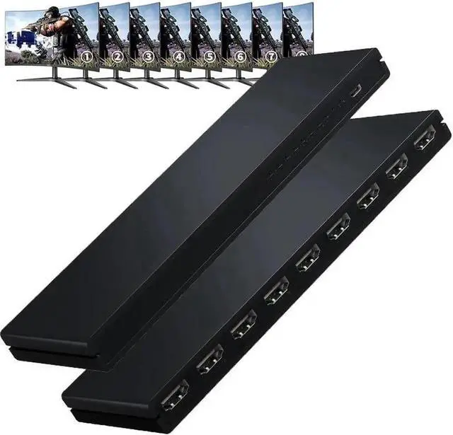 Main image of WRIARICH 1 in 8 Out HDMI Splitter, 1x8 HDMI Audio Video Distributor Box Supports 4K@30Hz 3D Full HD for HDTV Projector STB DVD PS3, with USB Power Cable