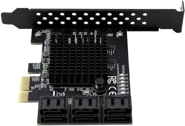 Alt view image 3 of 5 - WRIARICH 6-Port SATA 3.0 PCIe Expansion Card with Marvell 88SE9215 Chip, PCI Express SATA III Controller Adapter for Desktop HDD SSD, Comes with SATA Data Cables