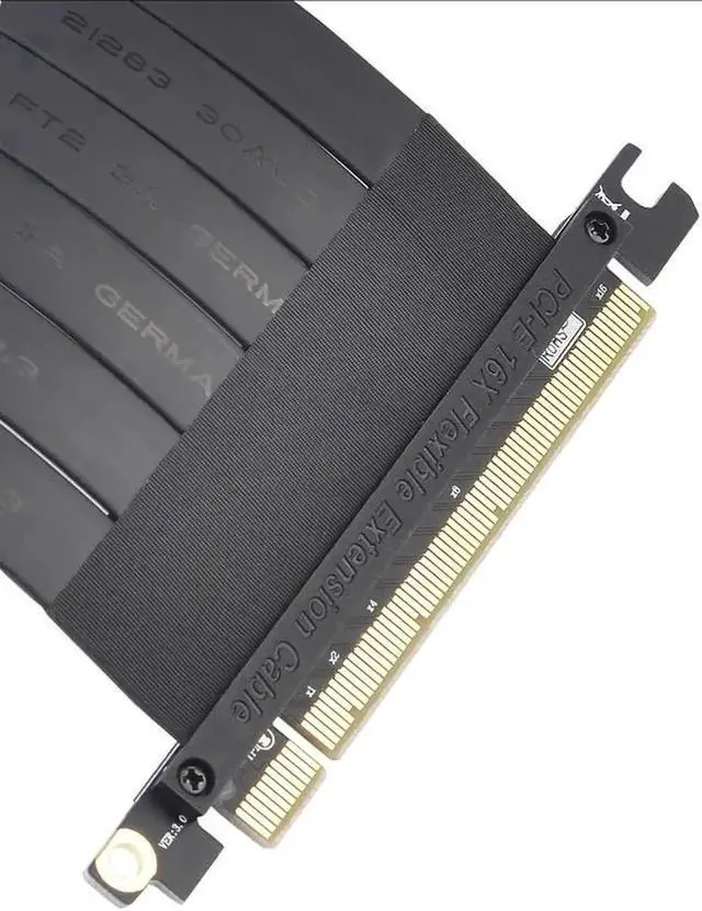 Alt view image 2 of 6 - WRIARICH PCIe x16 Flexible Riser Card Extension Cable, PCI Express 16X Slot Male to Female Port Adapter GPU Add-On Extension Cord