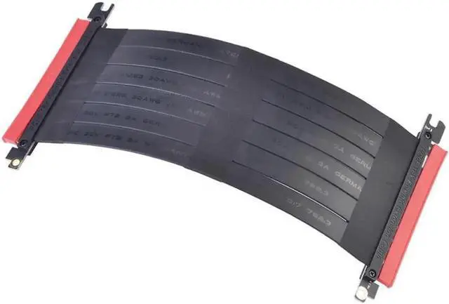 Alt view image 6 of 6 - WRIARICH PCIe x16 Flexible Riser Card Extension Cable, PCI Express 16X Slot Male to Female Port Adapter GPU Add-On Extension Cord