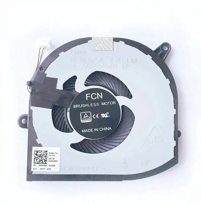 Alt view image 4 of 6 - WRIARICH New Dual CPU GPU Cooling Fan Set 0F01PX / 0V9H8N for Dell XPS 15 7590, Precision 5540 M5540