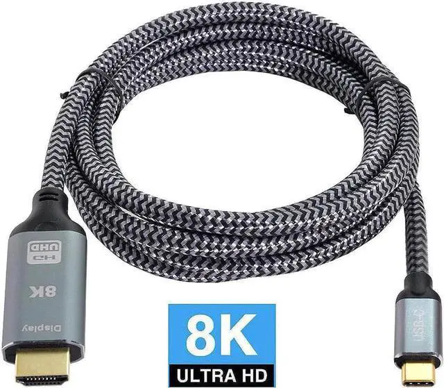 Main image of WRIARICH 1.8M 6FT USB4 Type-C to HDMI 2.0 Cable, 8K UHD 4K Video Transmission Cord for Monitor HDTV