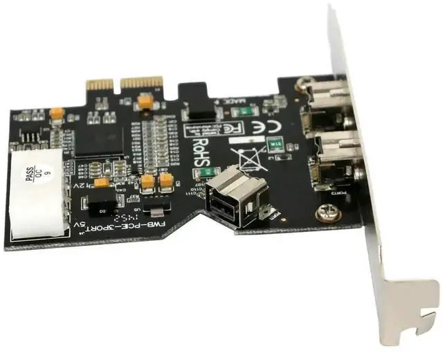 Alt view image 3 of 6 - WRIARICH PCIe x1 3-Port 1394B Controller Card, IEEE 1394B FireWire 800 Add-On Card for Digital Video Camera Capture