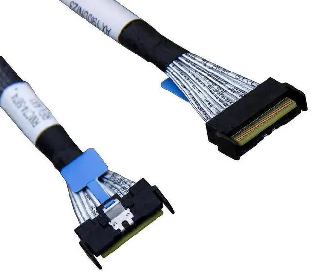 Alt view image 4 of 5 - WRIARICH 80cm MCIO x8 to x8 Cable, Dual 74Pin Mini Cooledge IO PCIe Gen5 High-Speed Server Storage Cable