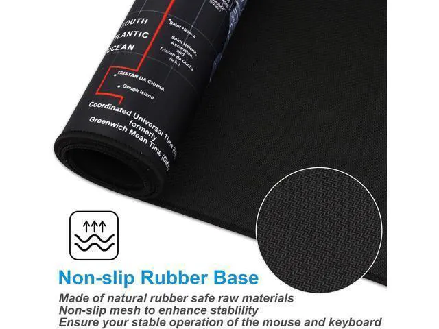 Alt view image 3 of 6 - WRIARICH XXL Professional Large Mouse Pad & Computer Game Mouse Mat (35.4x15.7x0.1IN, Map) (90 * 40 Map)