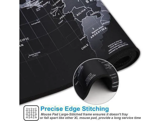Alt view image 5 of 6 - WRIARICH XXL Professional Large Mouse Pad & Computer Game Mouse Mat (35.4x15.7x0.1IN, Map) (90 * 40 Map)