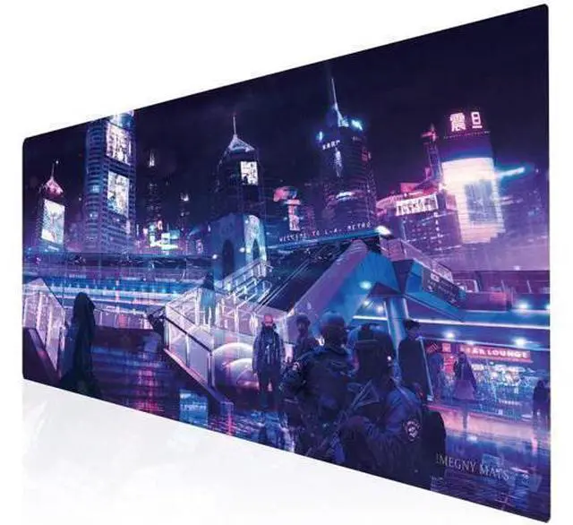 Main image of WRIARICH Imegny Large Gaming Mouse Pad, Extended XXL Desk Pad & Non-Slip Rubber Mat for Mice and Keyboard with Stitched Edges (90x40 zisecity006)