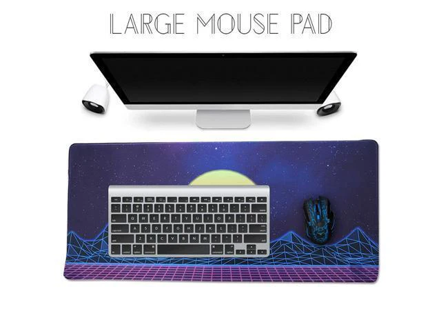 Alt view image 2 of 7 - WRIARICH Large Gaming Mouse Pad, Extended Xxl Desk Pad & Non-Slip Rubber Mat For Mice And Keyboard With Stitched Edges (90X40 Zisesun011)