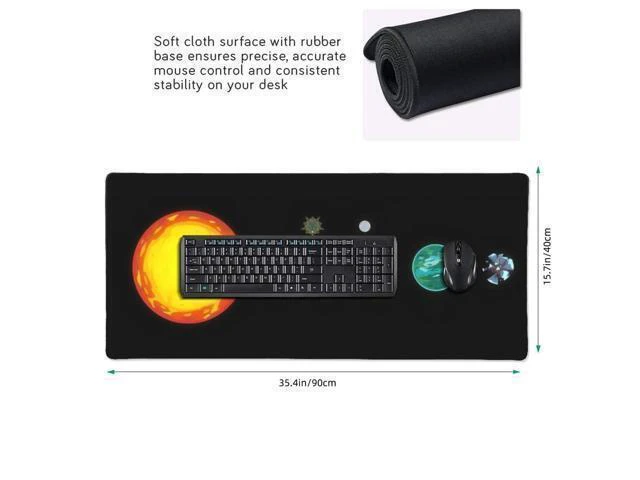 Alt view image 2 of 7 - WRIARICH Outer Wilds XXL Gaming Mouse Pad - 35.4"x15.7" Extra-Large Desk Mat with Non-Slip Base for Full Keyboard and Mouse, Home Office Setup