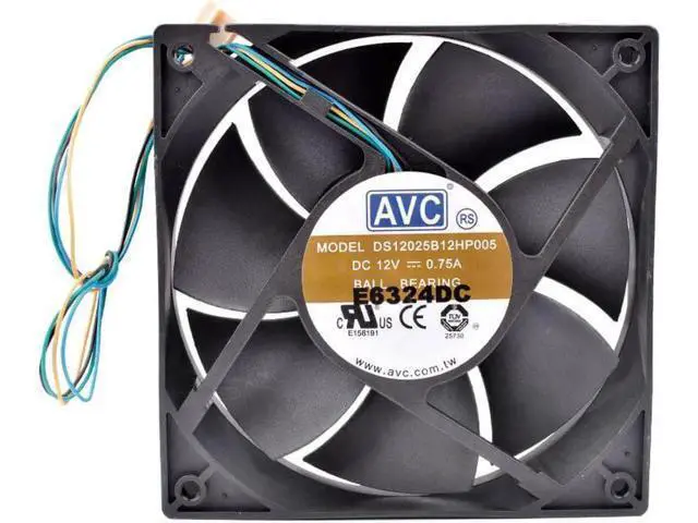 Alt view image 3 of 4 - WRIARICH DS12025B12H 12cm 120mm fan 12025 12V 0.75A Double ball bearing 4pin PWM computer CPU cooler cooling fan