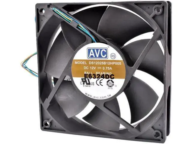 Alt view image 4 of 4 - WRIARICH DS12025B12H 12cm 120mm fan 12025 12V 0.75A Double ball bearing 4pin PWM computer CPU cooler cooling fan