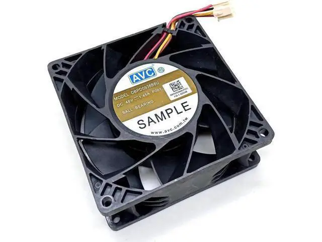 Alt view image 4 of 4 - WRIARICH DC 48V cooling fan 92mm 90mm 9038 9cm Dual ball Bearing large air fan For AVC DBP0938B8Ucomputer server fan