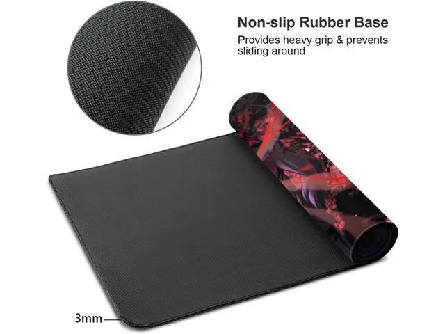 Alt view image 4 of 7 - WRIARICH Large Mouse Pad, Extended Gaming Mousepad Non-Slip Base Keyboard Pad,Desk Mat 24" x 14" in, Anime Mouse Pad (Japanese Anime Jujutsu Kaisen Satoru Gojo)