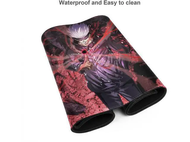 Alt view image 5 of 7 - WRIARICH Large Mouse Pad, Extended Gaming Mousepad Non-Slip Base Keyboard Pad,Desk Mat 24" x 14" in, Anime Mouse Pad (Japanese Anime Jujutsu Kaisen Satoru Gojo)