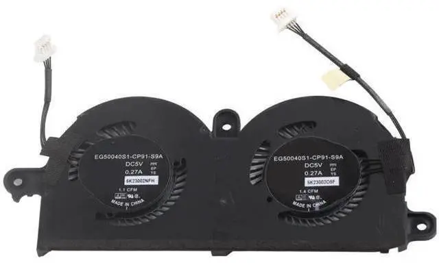 Main image of WRIARICH CPU & GPU Cooling Fan Assembly, Small Portable Laptop CPU Cooling Fan 4 Pin Power Connector for de 11 XPS 13 9370 9380 0980WH 980WH ND55C19 16M01