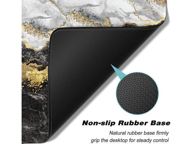 Alt view image 4 of 7 - Atufsuat Extended Gaming Mouse Pad, XL Large Mouse Mat 30 x 14 Inch, Big Computer Keyboard Mousepad, Waterproof Desk Pad with Stitched Edges and Non-Slip Base for Office Gaming, Black Cracked Marble