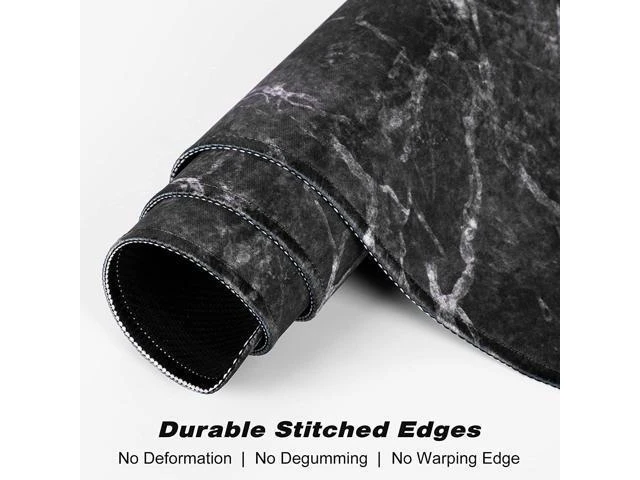 Alt view image 5 of 7 - Atufsuat Extended Gaming Mouse Pad, XL Large Mouse Mat 30 x 14 Inch, Big Computer Keyboard Mousepad, Waterproof Desk Pad with Stitched Edges and Non-Slip Base for Office Gaming, Black Cracked Marble