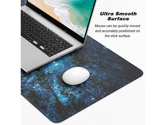 Alt view image 3 of 7 - Atufsuat Extended Gaming Mouse Pad, XL Large Mouse Mat 30 x 14 Inch, Big Computer Keyboard Mousepad, Waterproof Desk Pad with Stitched Edges and Non-Slip Base for Women Office Gaming, Galaxy Tree