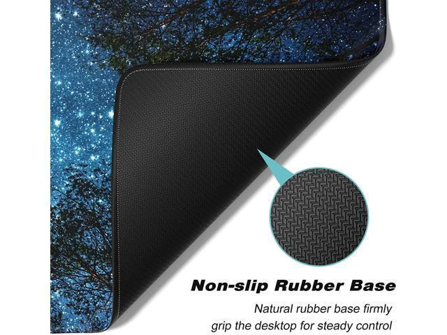 Alt view image 4 of 7 - Atufsuat Extended Gaming Mouse Pad, XL Large Mouse Mat 30 x 14 Inch, Big Computer Keyboard Mousepad, Waterproof Desk Pad with Stitched Edges and Non-Slip Base for Women Office Gaming, Galaxy Tree