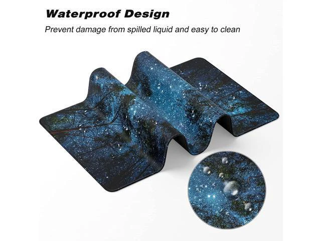 Alt view image 6 of 7 - Atufsuat Extended Gaming Mouse Pad, XL Large Mouse Mat 30 x 14 Inch, Big Computer Keyboard Mousepad, Waterproof Desk Pad with Stitched Edges and Non-Slip Base for Women Office Gaming, Galaxy Tree